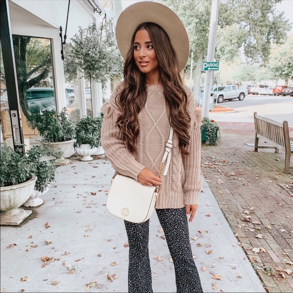 Cable knit sweater